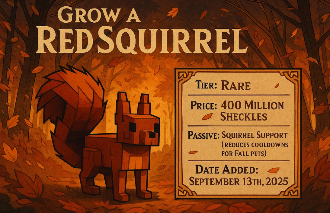 How to Get Red Squirrel in Grow a Garden